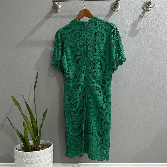 Nanette Lepore Shamrock Green Lace Shift Dress - Picture 3 of 11